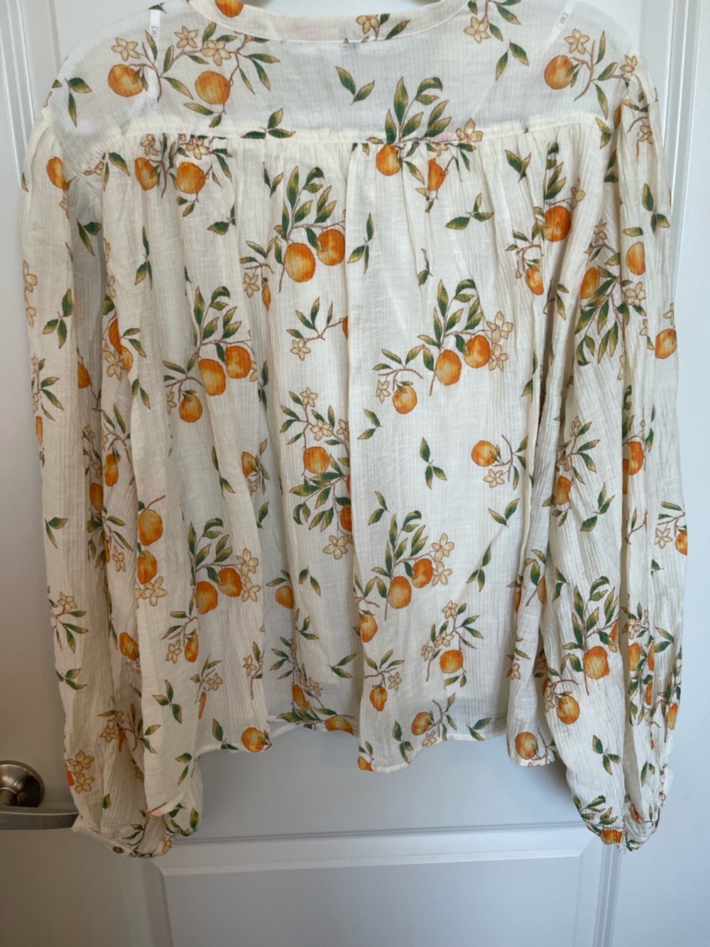 Dress Forum Cream Blouse with CitrusFloral Print - Picture 3 of 5